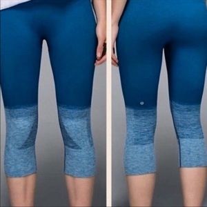 Lululemon Blue Ombre Cropped Legging Pants- 6